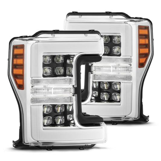 17-19 Ford Super Duty NOVA-Series LED Projector Headlights Chrome - view 1