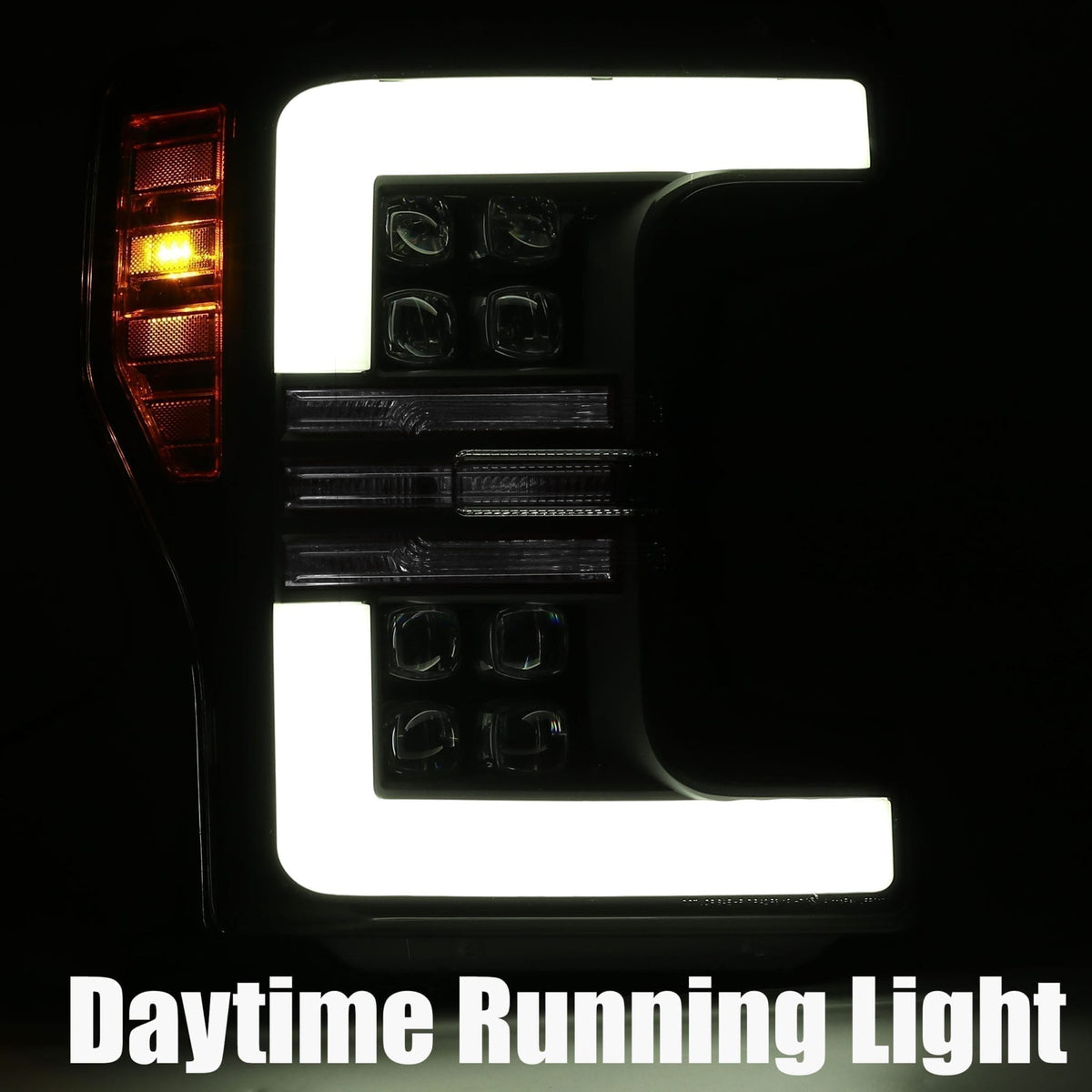 17-19 Ford Super Duty NOVA-Series LED Projector Headlights Chrome - view 4