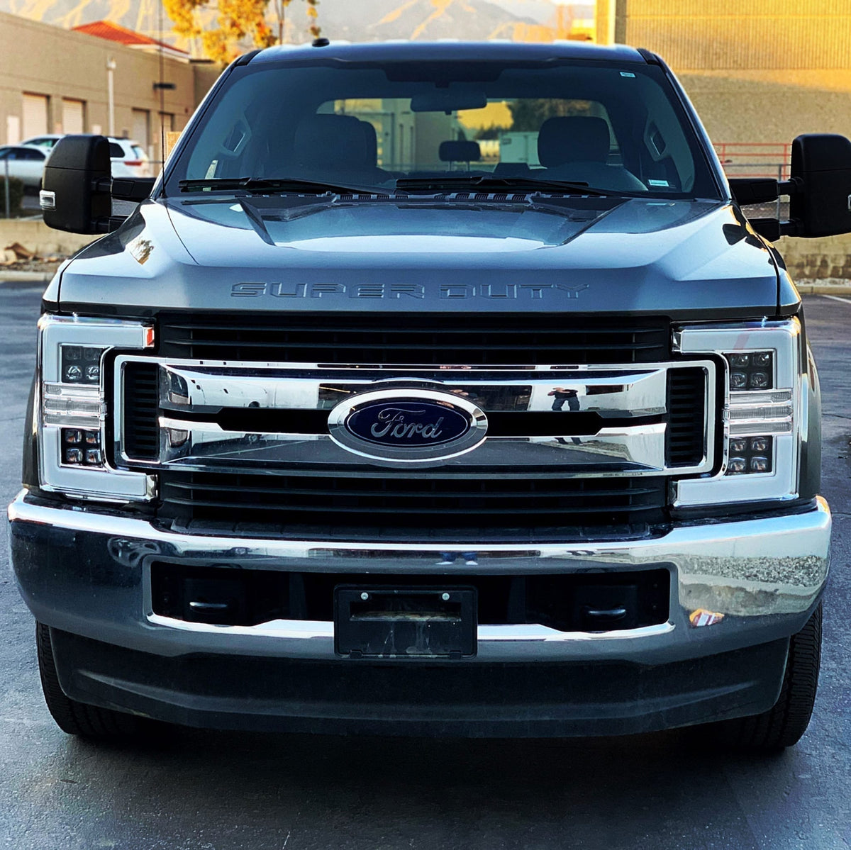 17-19 Ford Super Duty NOVA-Series LED Projector Headlights Chrome - view 2