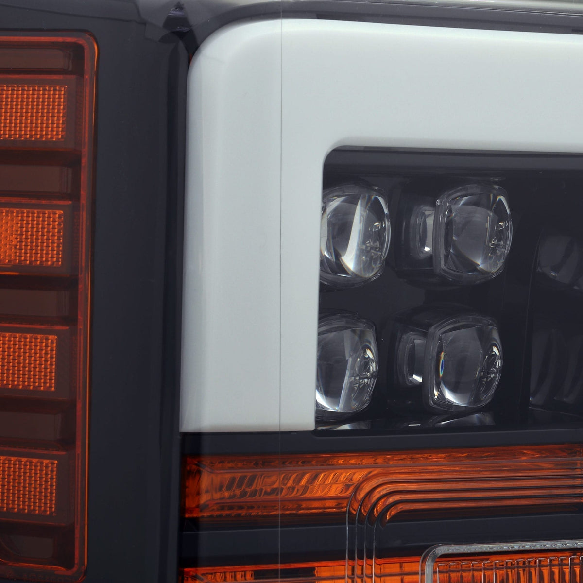 17-19 Ford Super Duty NOVA-Series LED Projector Headlights Jet Black - view 8