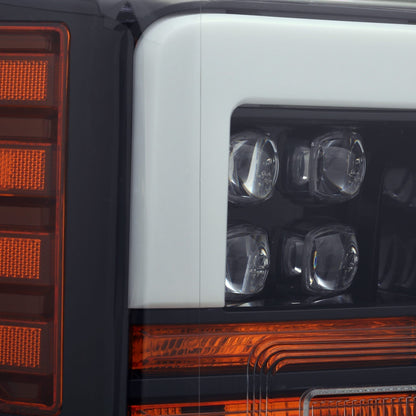 17-19 Ford Super Duty NOVA-Series LED Projector Headlights Jet Black - view 8