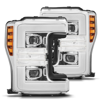 17-19 Ford Super Duty PRO-Series Halogen Projector Headlights Chrome - view 1