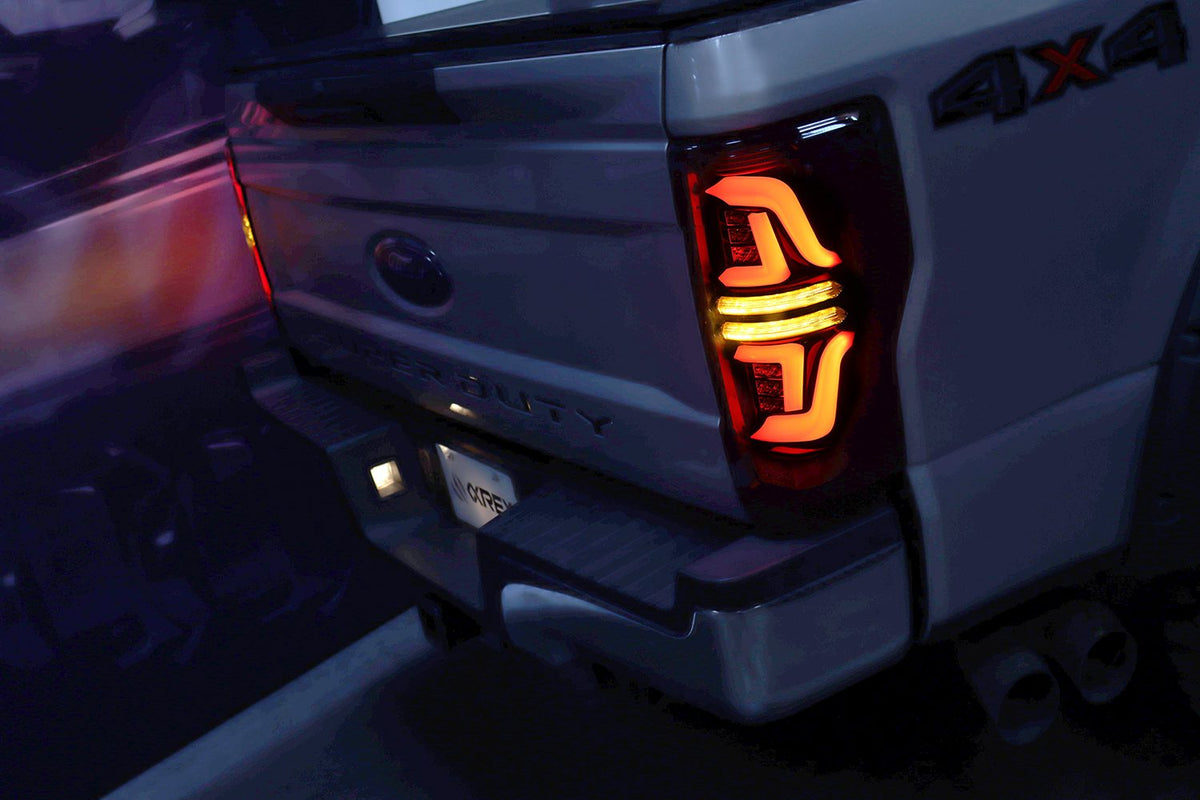 17-19 Ford Super Duty PRO-Series LED Tail Lights Jet Black - view 16