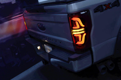 17-19 Ford Super Duty PRO-Series LED Tail Lights Jet Black - view 16