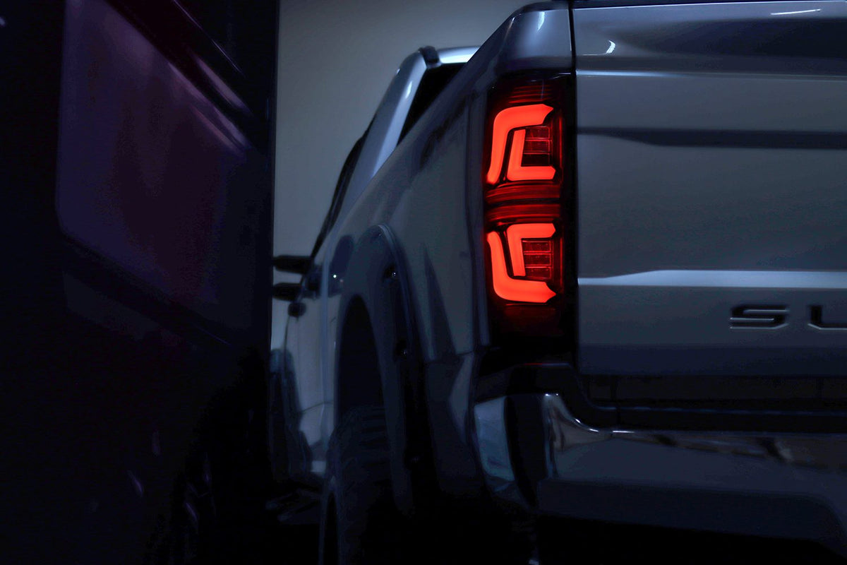 17-19 Ford Super Duty PRO-Series LED Tail Lights Jet Black - view 17