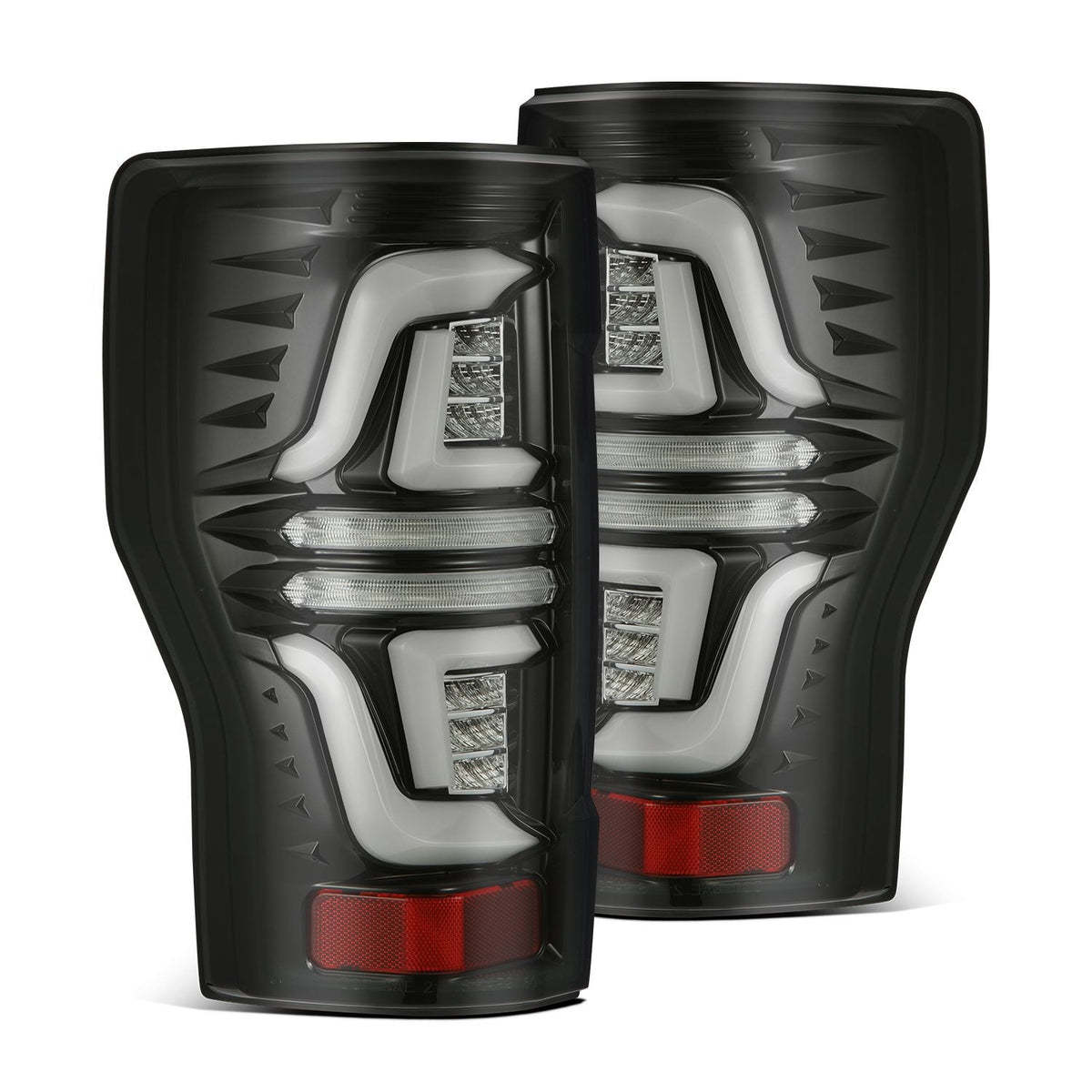 17-19 Ford Super Duty PRO-Series LED Tail Lights Jet Black - view 1