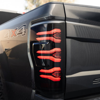 17-22 Ford Super Duty LUXX-Series LED Tail Lights Black-Red - view 20