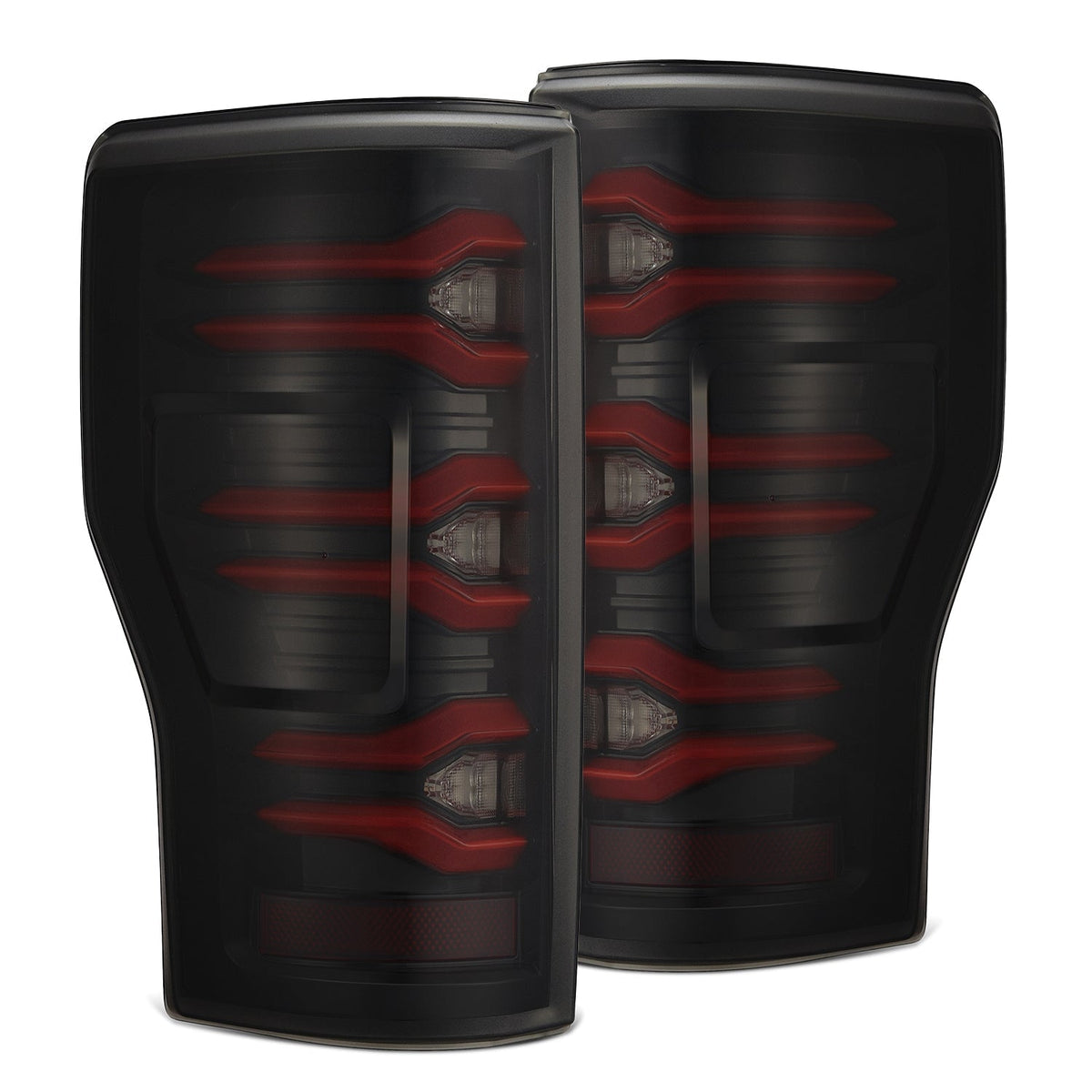 17-22 Ford Super Duty LUXX-Series LED Tail Lights Black-Red - view 1