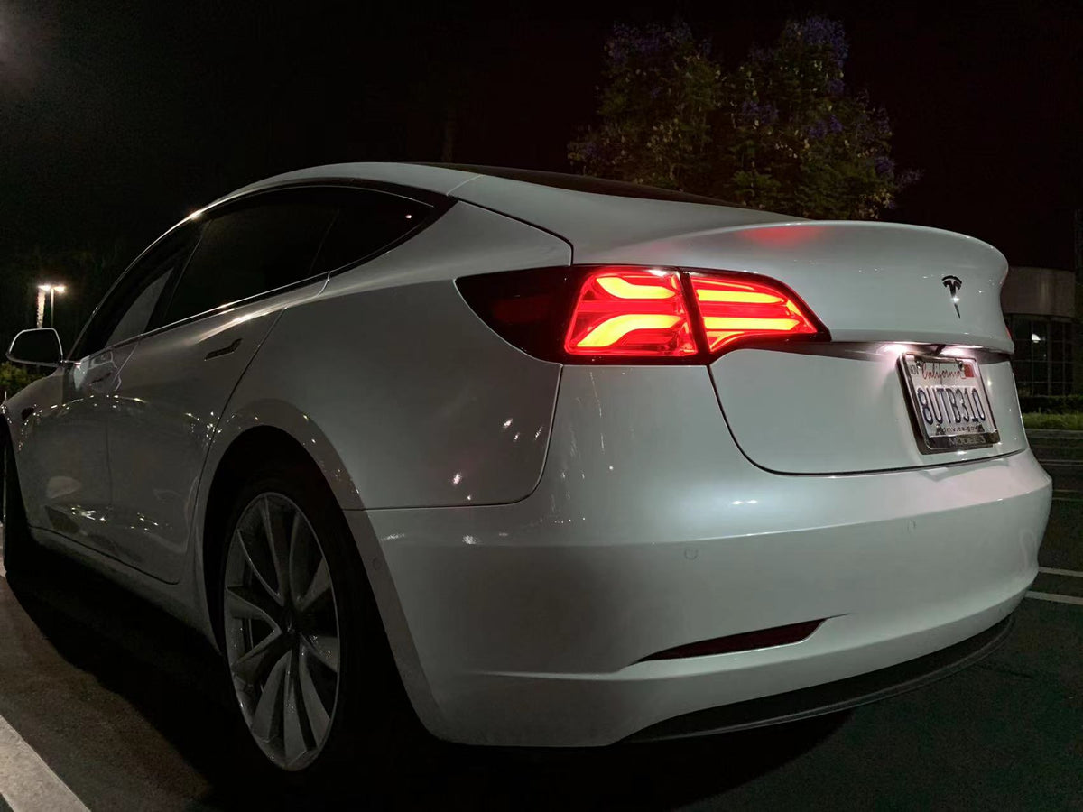17-23 Tesla Model 3 / 20-24 Model Y (Without Stock Amber Turn Signal) PRO-Series LED Tail Lights Jet Black - view 2
