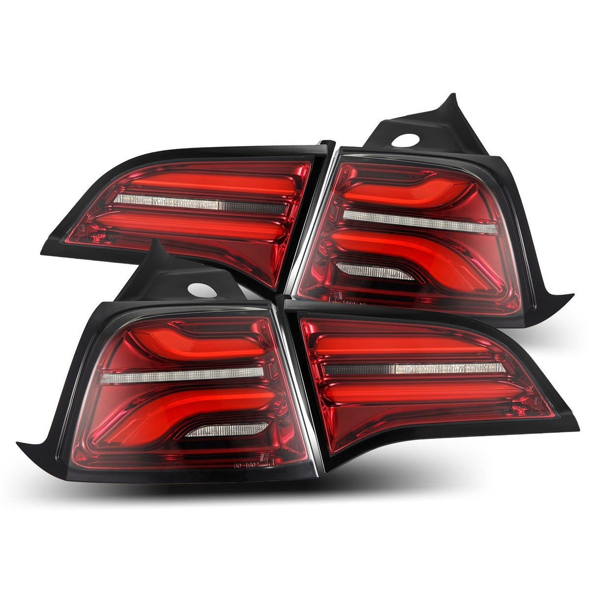 17-23 Tesla Model 3 / 20-24 Model Y (Without Stock Amber Turn Signal) PRO-Series LED Tail Lights Red Smoke - view 1