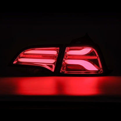 17-23 Tesla Model 3 / 20-24 Model Y (Without Stock Amber Turn Signal) PRO-Series LED Tail Lights Red Smoke - view 8