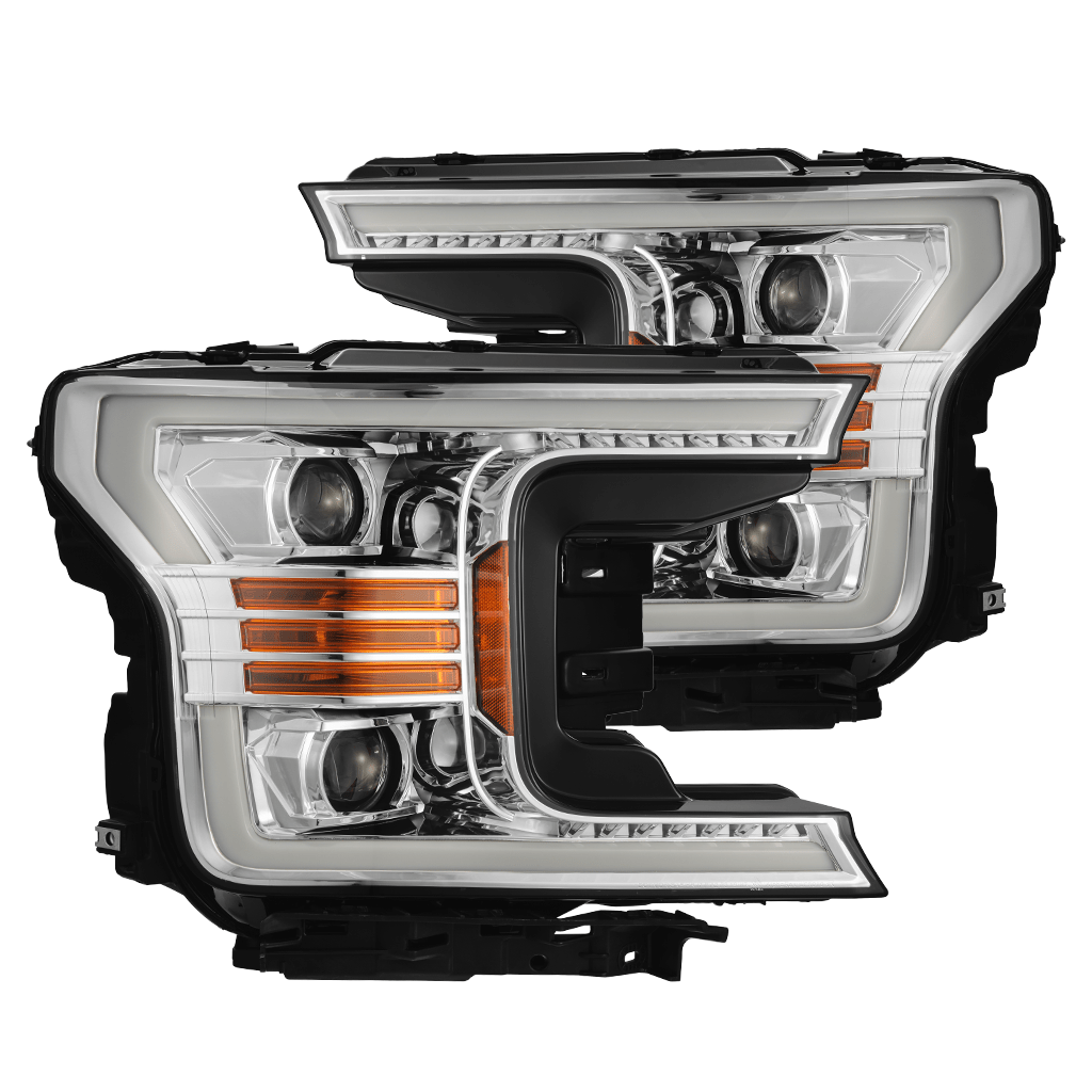 18-20 Ford F150 LUXX-Series LED Projector Headlights Chrome - view 1
