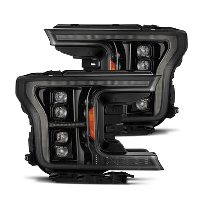 18-20 Ford F150 (MK II 14th Gen Style) NOVA-Series LED Projector Headlights Alpha-Black - view 1