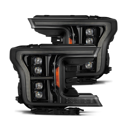 18-20 Ford F150 (MK II 14th Gen Style) NOVA-Series LED Projector Headlights Alpha-Black - view 1