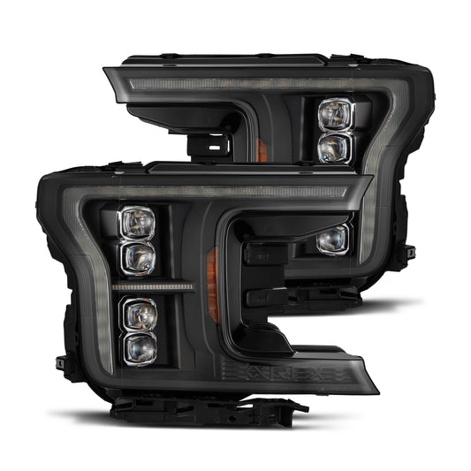 18-20 Ford F150 (MK II 14th Gen Style) NOVA-Series LED Projector Headlights Black - view 1