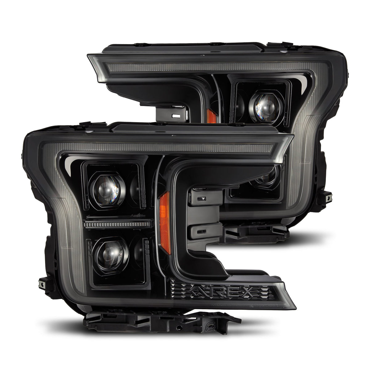 18-20 Ford F150 (MK II 14th Gen Style) PRO-Series Halogen Projector Headlights Alpha-Black - view 1