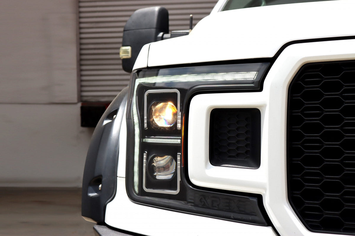 18-20 Ford F150 (MK II 14th Gen Style) PRO-Series Halogen Projector Headlights Black - view 14