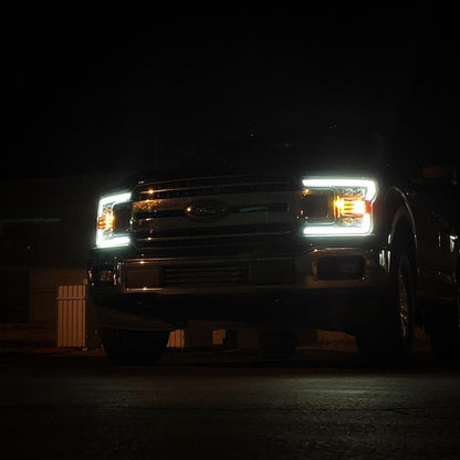18-20 Ford F150 NOVA-Series LED Projector Headlights Alpha-Black - view 19