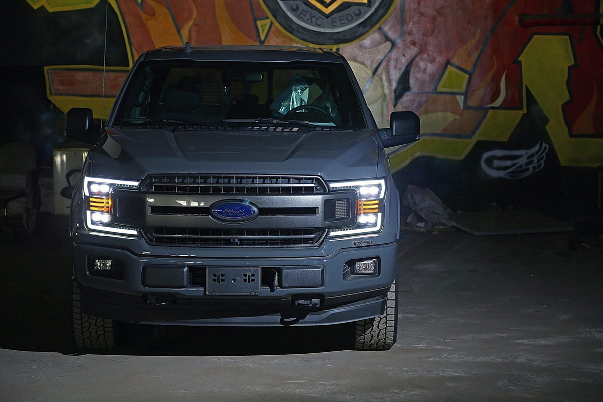 18-20 Ford F150 NOVA-Series LED Projector Headlights Alpha-Black - view 17