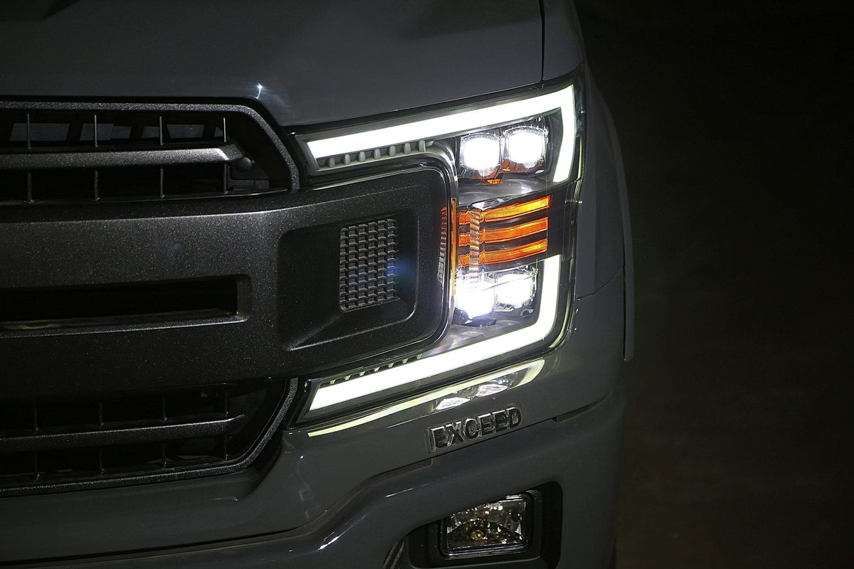 18-20 Ford F150 NOVA-Series LED Projector Headlights Black - view 5