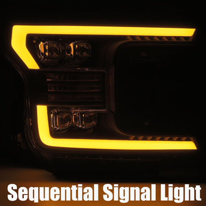 18-20 Ford F150 NOVA-Series LED Projector Headlights Chrome - view 12