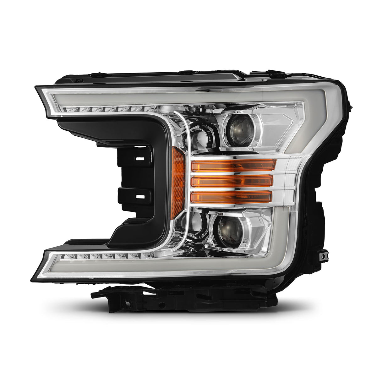 18-20 Ford F150 PRO-Series Halogen Projector Headlights Chrome - view 10