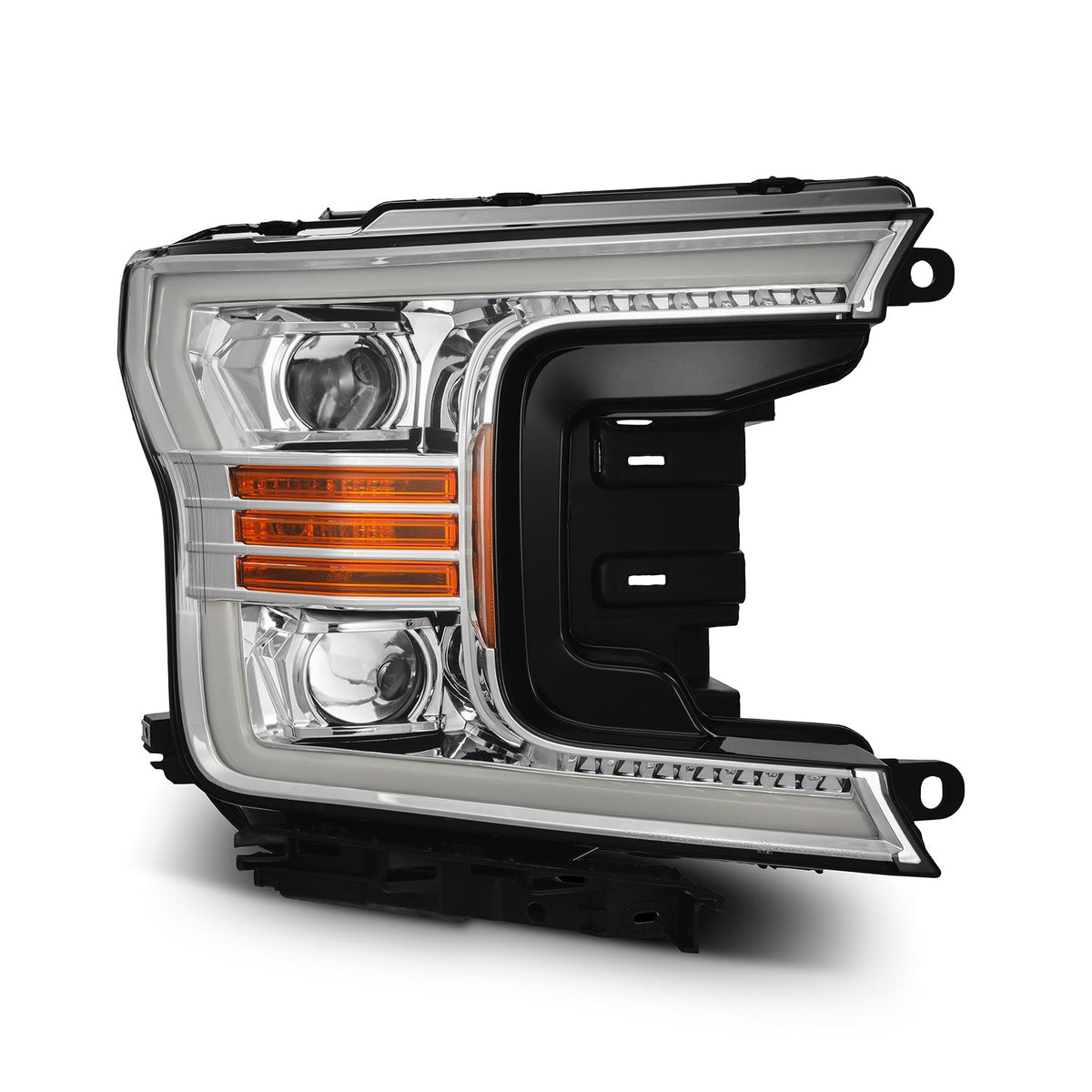 18-20 Ford F150 PRO-Series Halogen Projector Headlights Chrome - view 16
