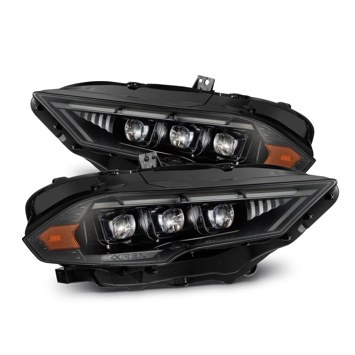 18-23 Ford Mustang MK II NOVA-Series LED Projector Headlights Alpha-Black - view 1