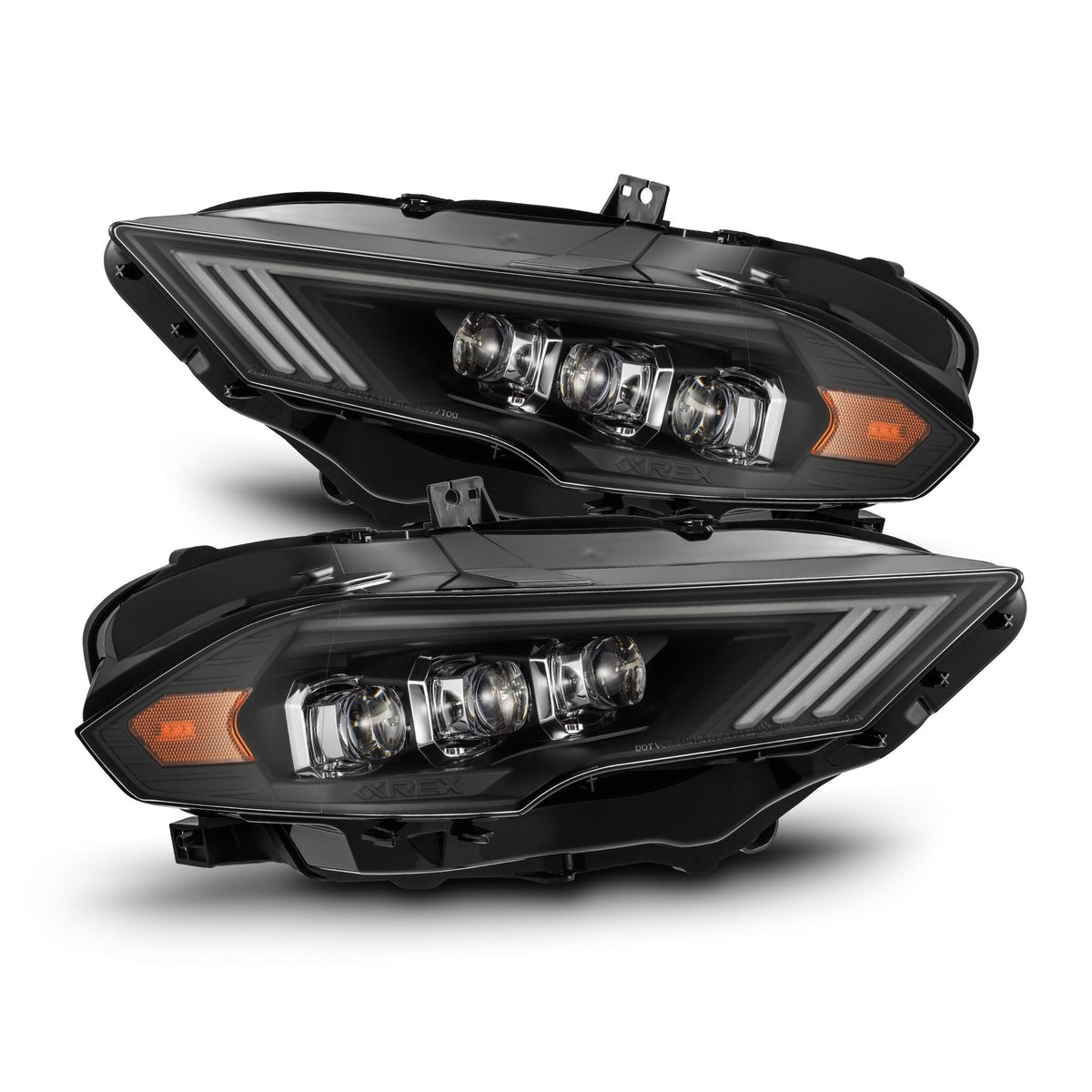 18-23 Ford Mustang NOVA-Series LED Projector Headlights Black - view 1