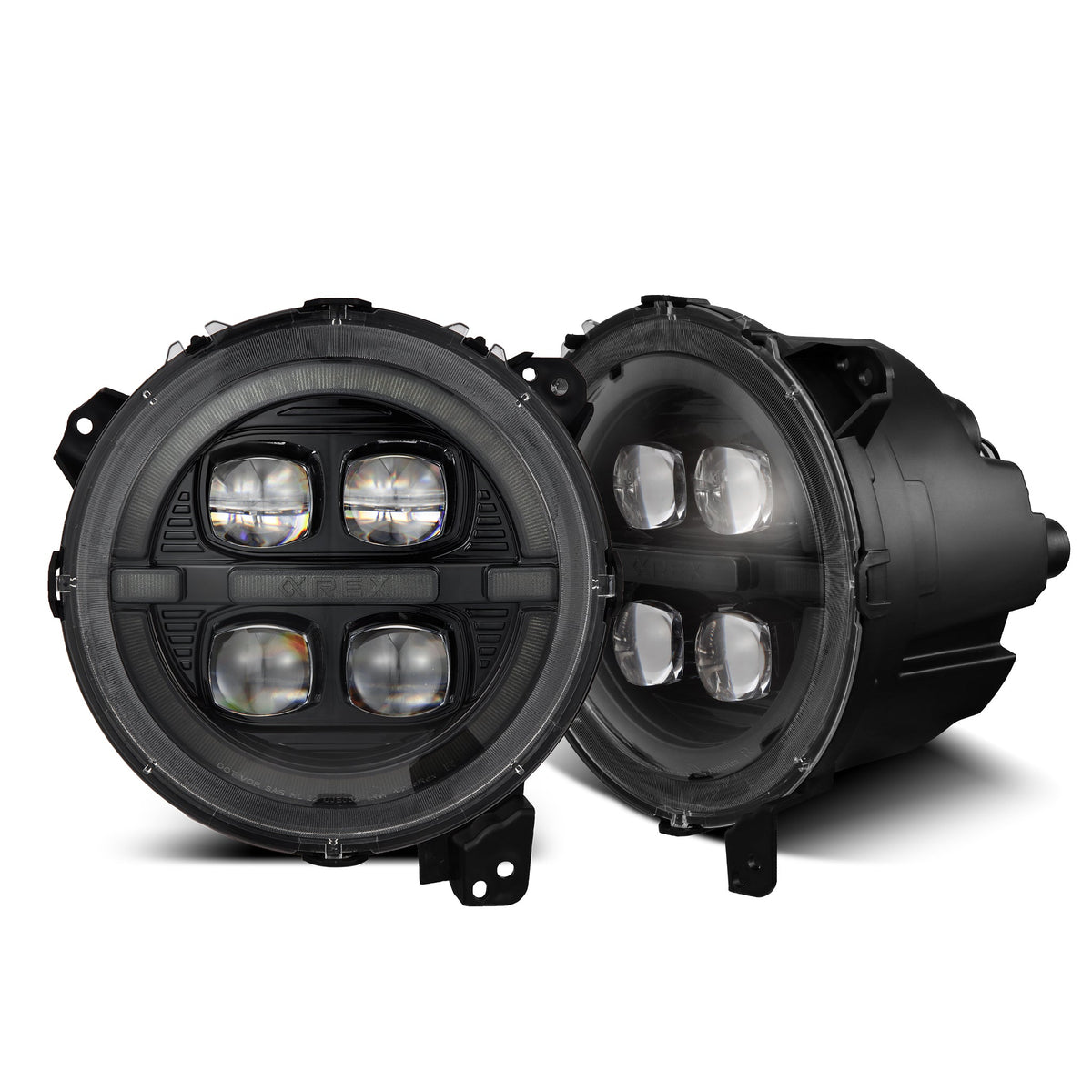 18-26 Jeep Wrangler JL/Gladiator JT NOVA-Series LED Projector Headlights Alpha-black - view 1