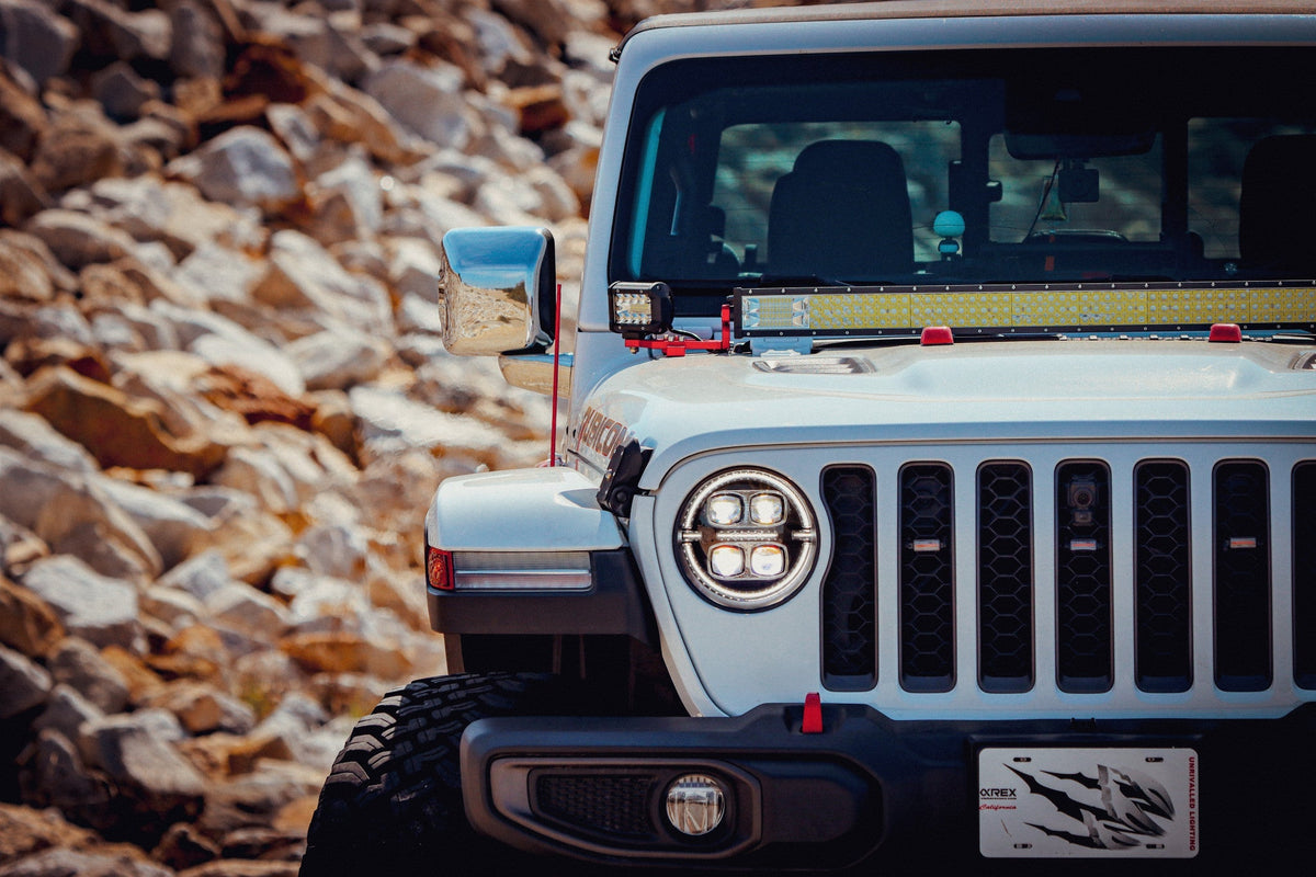 18-26 Jeep Wrangler JL/Gladiator JT NOVA-Series LED Projector Headlights Black - view 3