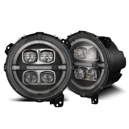 18-26 Jeep Wrangler JL/Gladiator JT NOVA-Series LED Projector Headlights Black - view 1