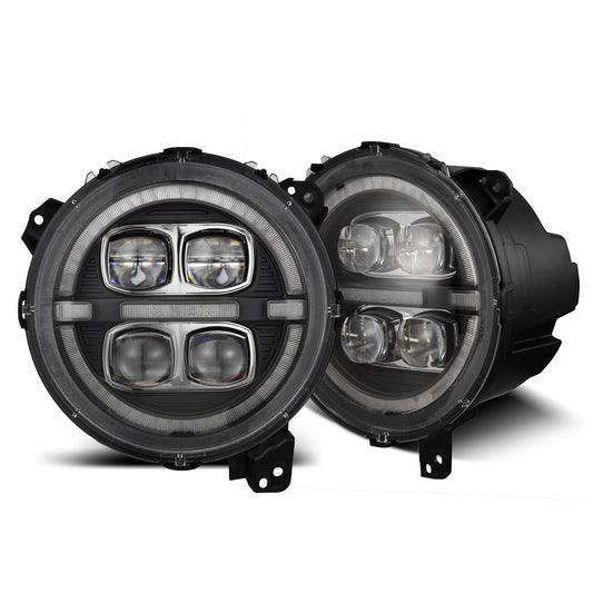 18-26 Jeep Wrangler JL/Gladiator JT NOVA-Series LED Projector Headlights Black - view 1