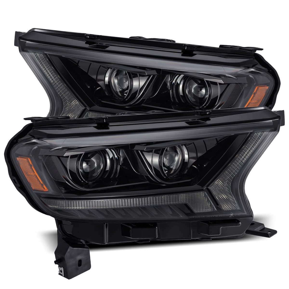 19-23 Ford Ranger LUXX-Series LED Projector Headlights Alpha-Black - view 1