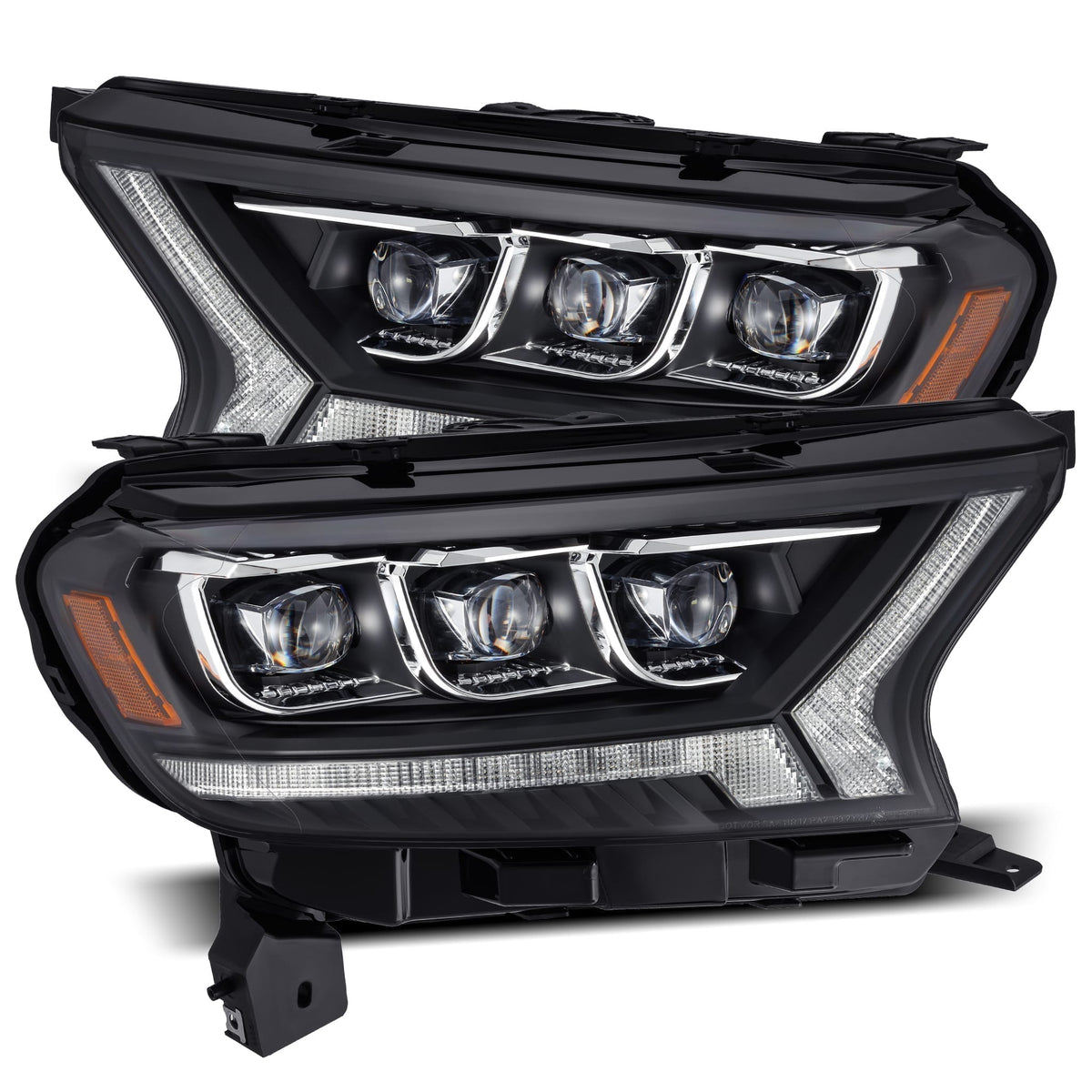 19-23 Ford Ranger NOVA-Series LED Projector Headlights Black - view 1