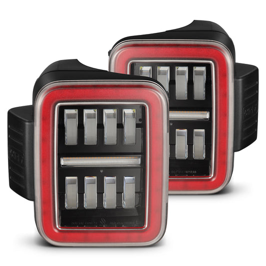 19-26 Jeep Gladiator JT NOVA-Series Prismatic LED Tail Lights Black-Red - view 1