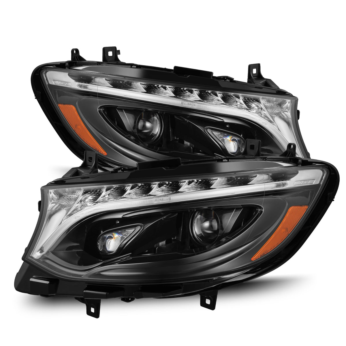 19-26 Mercedes-Benz Sprinter LUXX-Series LED Projector Headlights Alpha-Black - view 1