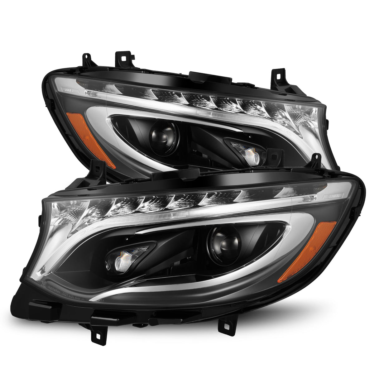 19-26 Mercedes-Benz Sprinter LUXX-Series LED Projector Headlights Black - view 1