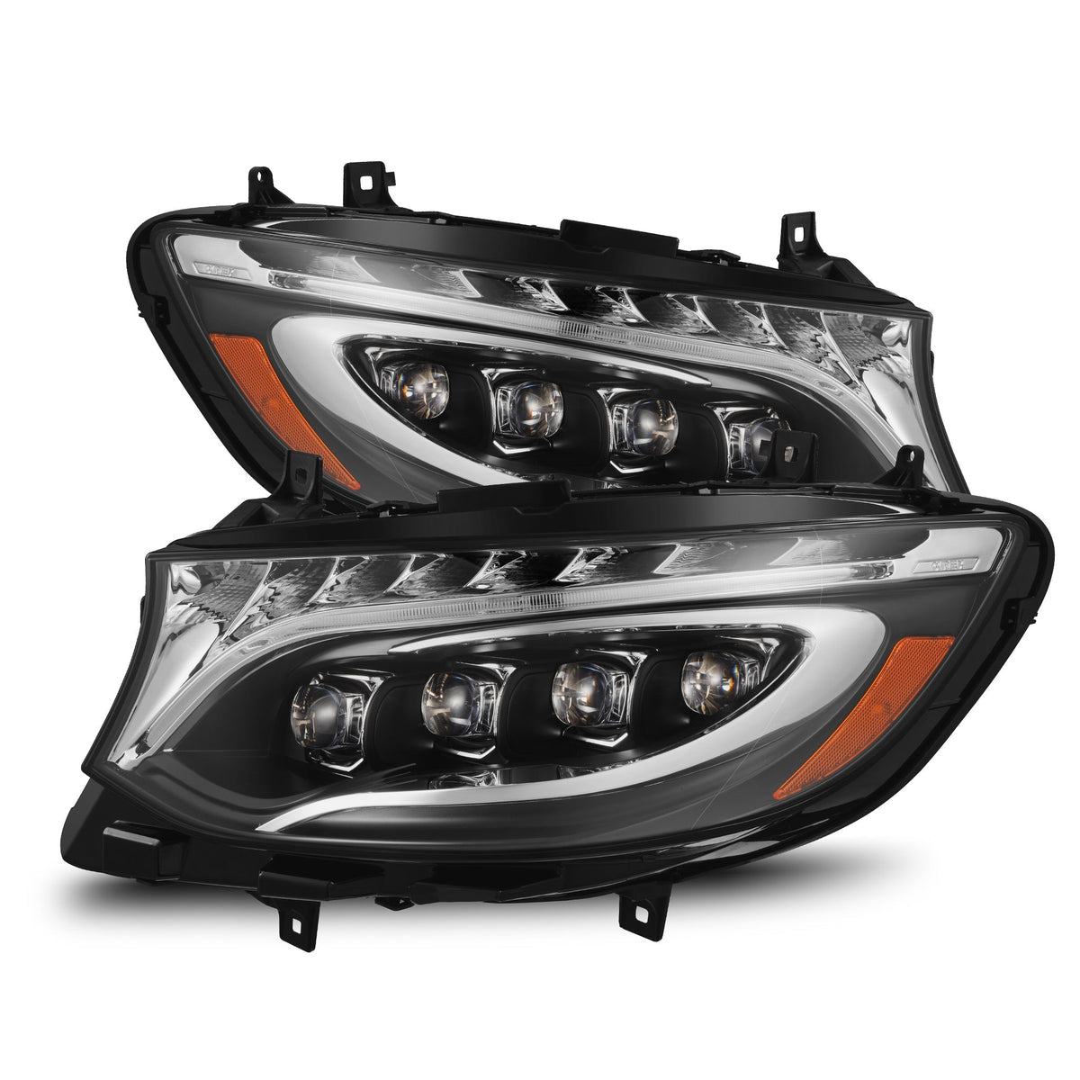 19-26 Mercedes-Benz Sprinter NOVA-Series LED Projector Headlights Black - view 1