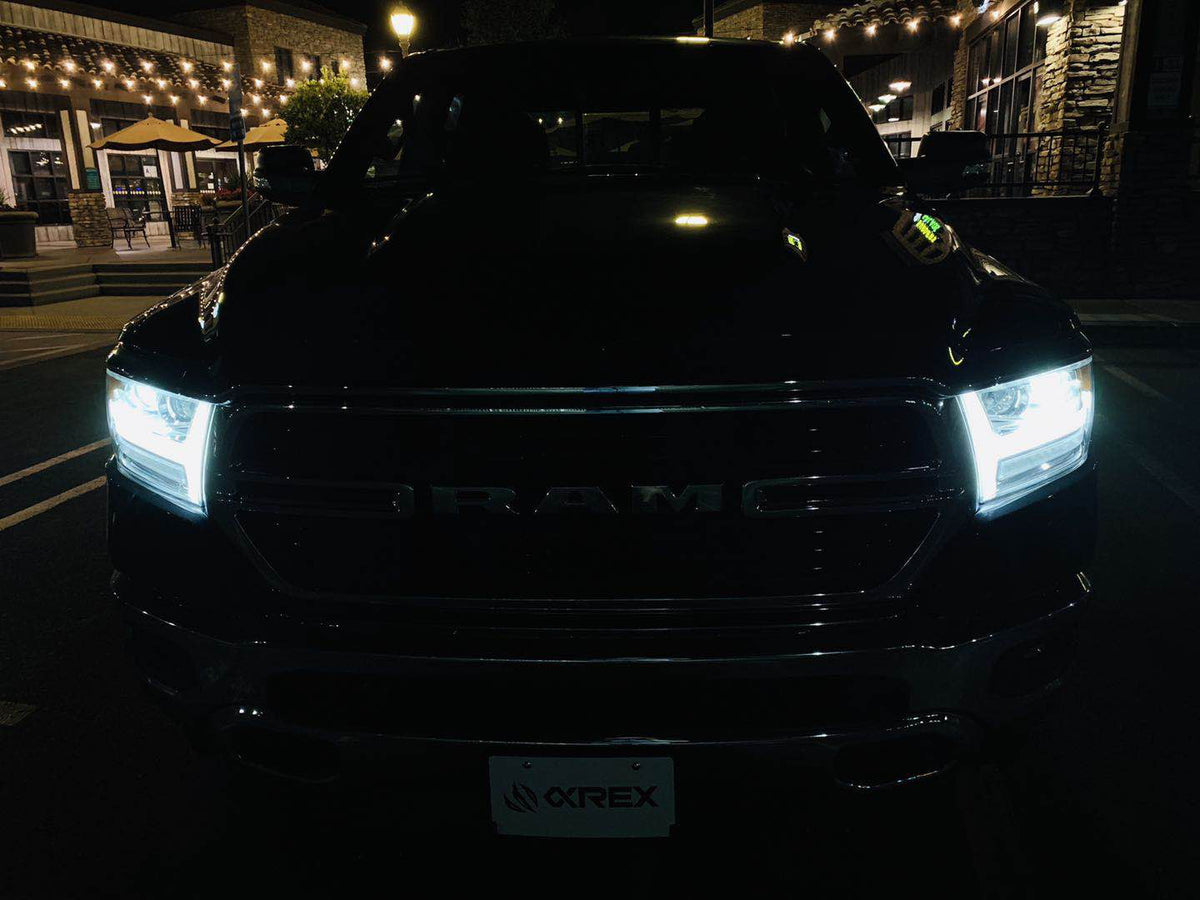 19-24 Ram 1500 LUXX-Series LED Projector Headlights Jet Black - view 12