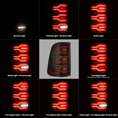 19-24 Ram 1500 LUXX-Series LED Tail Lights Black-Red - view 7