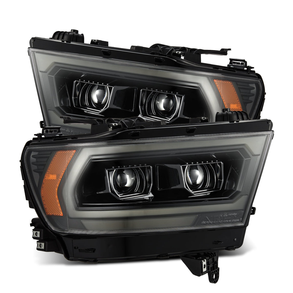 19-24 Ram 1500 (MK II 2500 Style) LUXX-Series LED Projector Headlights Alpha-Black - view 1