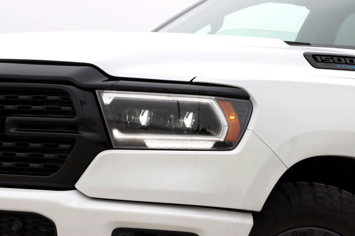 19-24 Ram 1500 (MK II 2500 Style) LUXX-Series LED Projector Headlights Alpha-Black - view 4