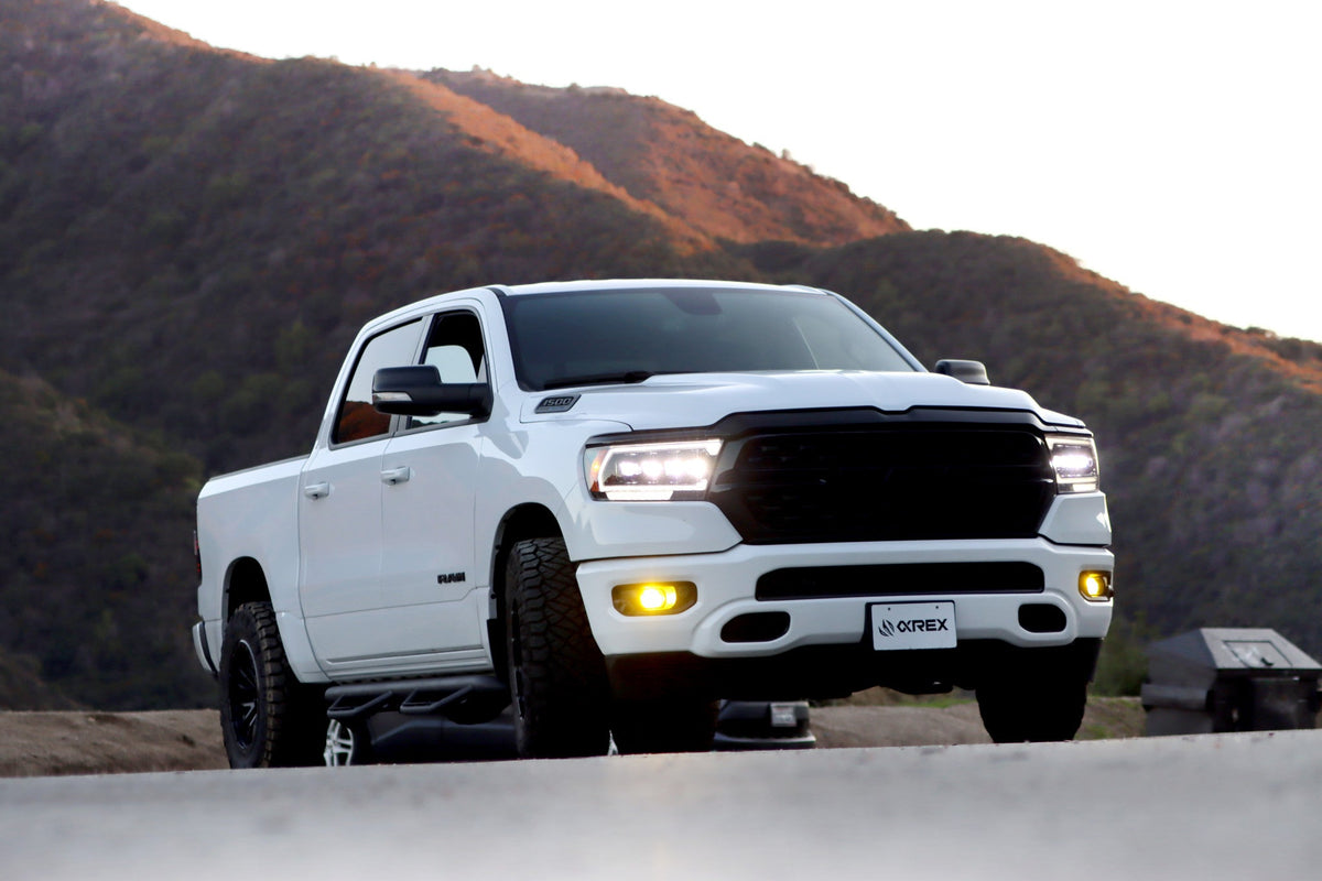 19-24 Ram 1500 (MK II 2500 Style) NOVA-Series LED Projector Headlights Alpha-Black - view 2