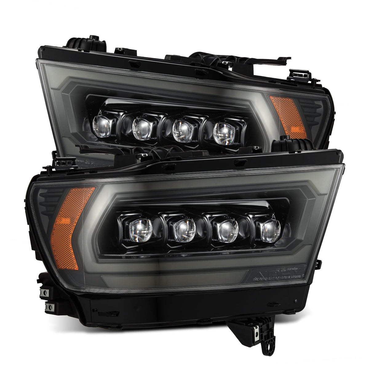 19-24 Ram 1500 (MK II 2500 Style) NOVA-Series LED Projector Headlights Alpha-Black - view 1