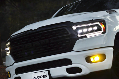 19-24 Ram 1500 (MK II 2500 Style) NOVA-Series LED Projector Headlights Black - view 3
