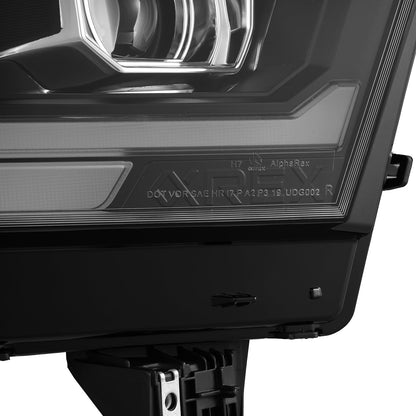 19-24 Ram 1500 (MK II 2500 Style) PRO-Series Halogen Projector Headlights Black - view 8