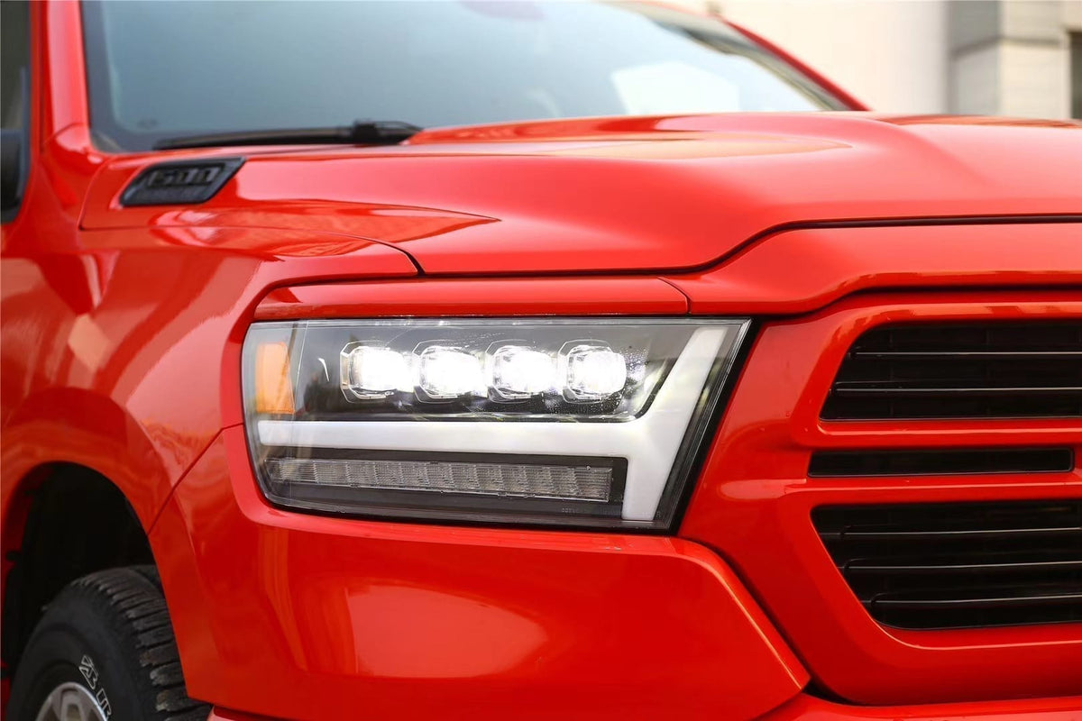 19-24 Ram 1500 NOVA-Series LED Projector Headlights Jet Black - view 10