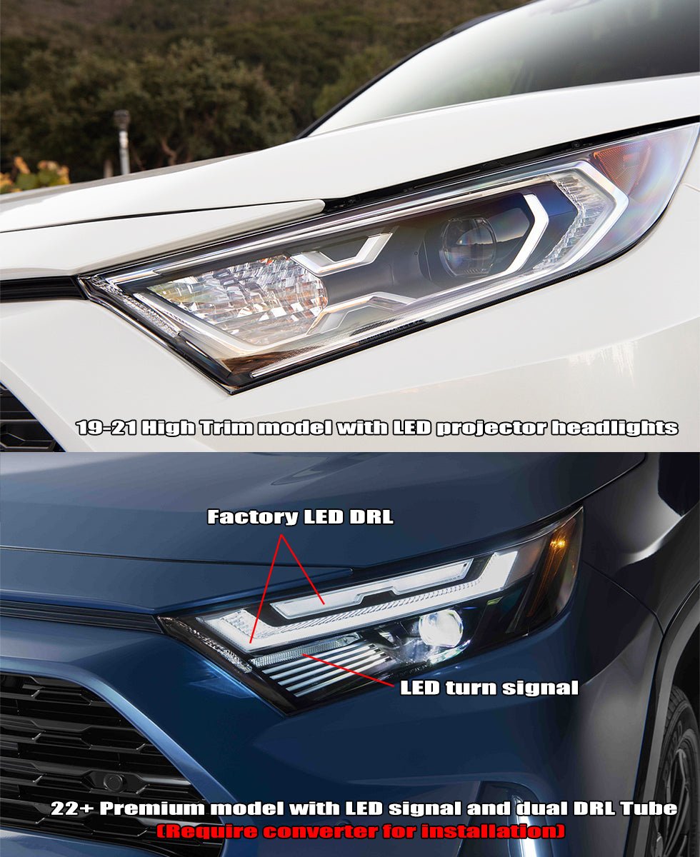 19-25 Toyota RAV4 (High Trim) NOVA-Series LED Projector Headlights Alpha-Black - view 8