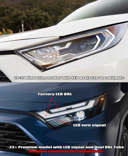 19-25 Toyota RAV4 (High Trim) NOVA-Series LED Projector Headlights Alpha-Black - view 8